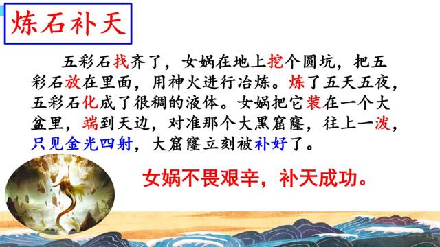 女娲补天教学内容ppt课件图片预习