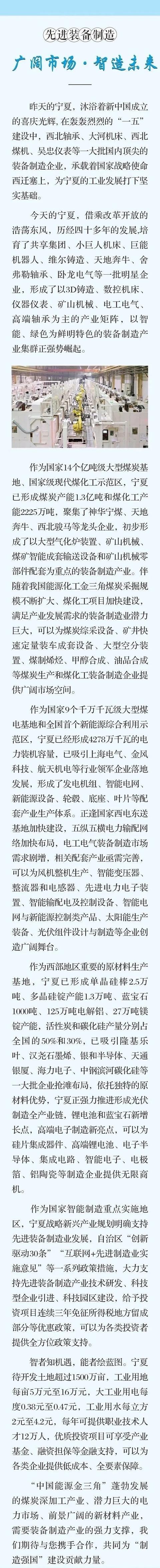 2020年宁夏重点产业招商引资项目册——新能源 生物医药 先进装备制造