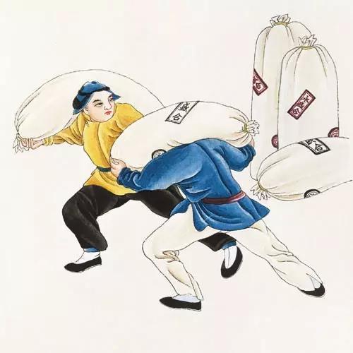 搬运工赶脚的驮轿出租马车轿夫纤夫船夫大力工摇煤球挖煤工修伞修理