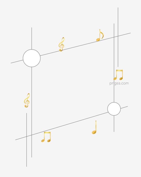 简约细线圆环金色音符矢量造型边框png搜索网 精选免抠素材 透明png图片分享下载 Pngss Com