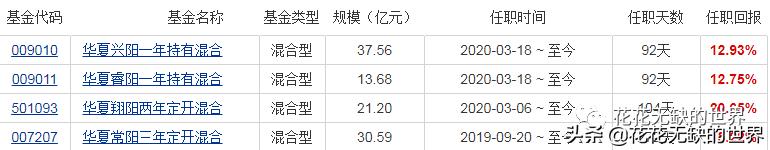 基金经理高手榜4：华夏基金蔡向阳，是不是真的