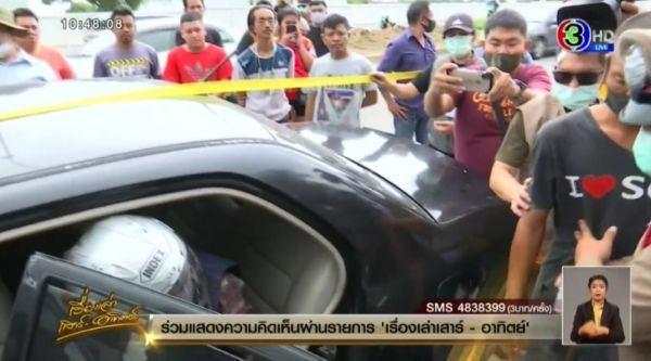 泰国军人醉酒翻车被 2 路人营救，反持枪射击恩人致 1 死 1 伤