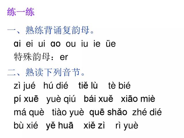 一年级上册汉语拼音11 Ie Ue Er 发音 书写格式及教学内容ppt图片预习 跟我学语文