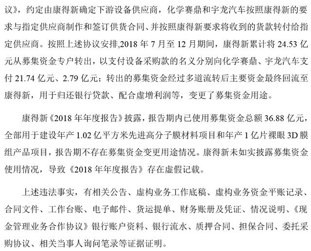 康得新财务总监被判！终身禁入！罚30万！野鸡学