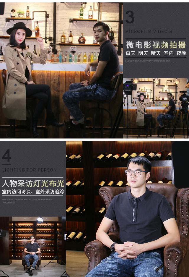 led摄影灯视频采访影视灯人像拍摄常亮摄像拍照补光灯三灯套装