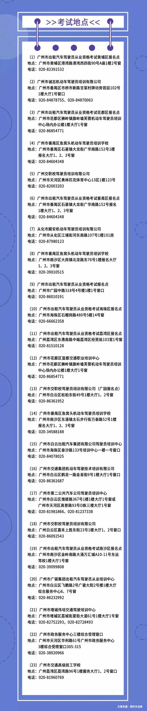 广州市网约车从业资格证考试“宝典”