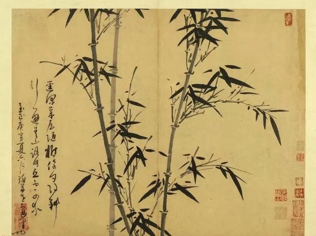 吴镇七十一岁时送给儿子的画竹要诀图例