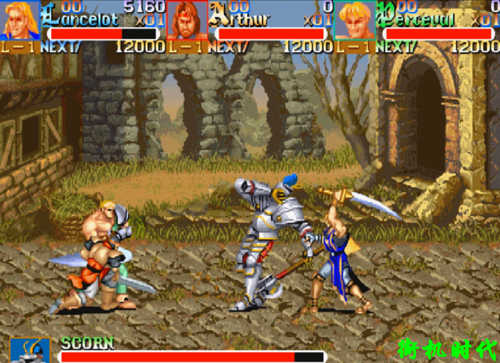 街機(jī)游戲群毆的最高境界，BOSS出場(chǎng)后還沒(méi)站穩(wěn)就被打死了