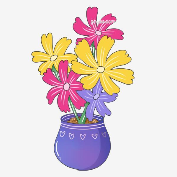卡通简约可爱花束花瓶手绘装饰元素png搜索网 精选免抠素材 透明png图片分享下载 Pngss Com