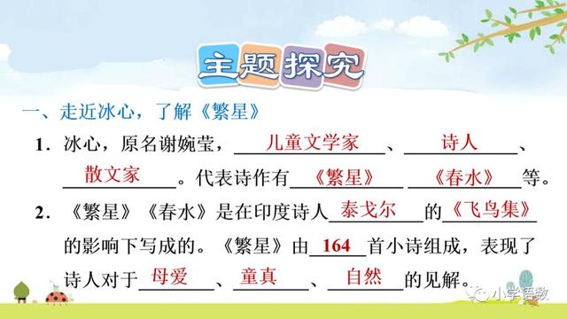 图片[6]-四年级下册第9课《短诗三首》生字组词等课文知识点解读及练习-跟我学语文