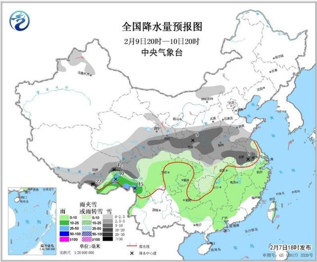 冷空气将影响江南等地西藏南部有较强降雪