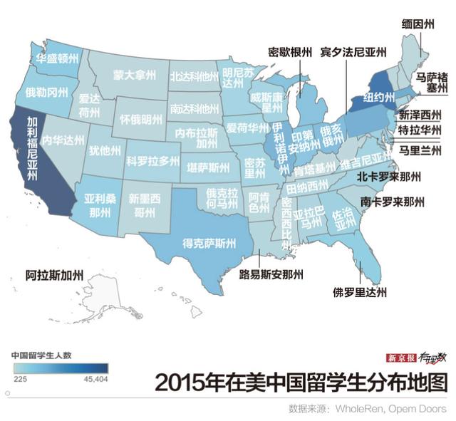 近37万中国学生在美留学，他们去学什么？扎堆在哪里？