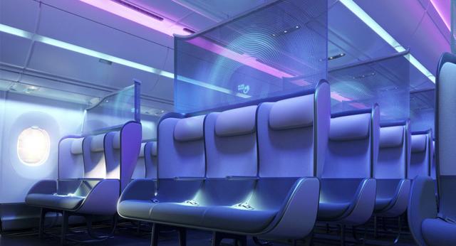 英国设计师展示未来飞机机舱设计