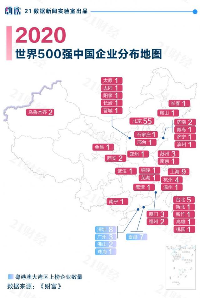 新世界500強(qiáng)地圖：中國(guó)133家位居榜首，粵港澳大灣區(qū)21家入圍