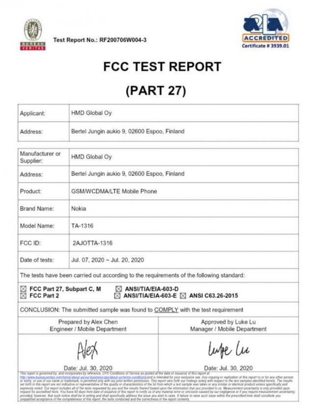 诺基亚TA-1316 4G手机获得FCC认证 或将于近期推出