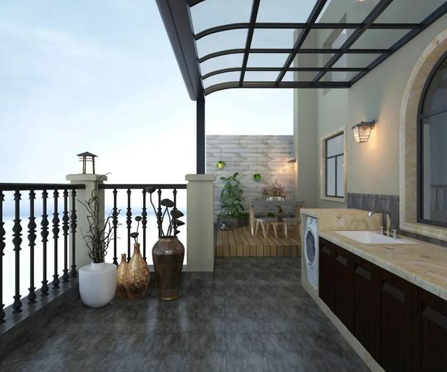 大宅别墅露台设计,一方露台 一方天地