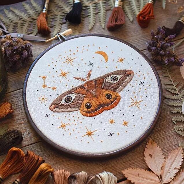 艺术家用针线绘制的动植物插画治愈力满满