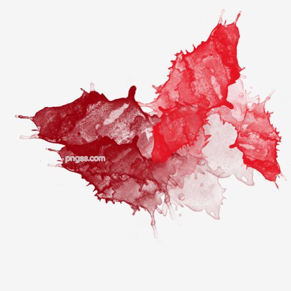 水彩红色血迹泼墨抽象装饰png搜索网 精选免抠素材 透明png图片分享下载 Pngss Com