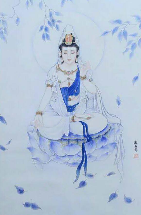 画家燕藏珍 清新雅致 布局浓淡巧妙