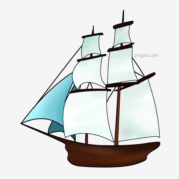 手绘航海大帆船插画png搜索网 精选免抠素材 透明png图片分享下载 Pngss Com