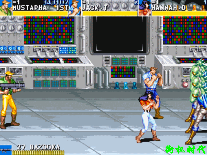 街機(jī)游戲群毆的最高境界，BOSS出場(chǎng)后還沒(méi)站穩(wěn)就被打死了