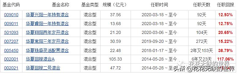 基金经理高手榜4：华夏基金蔡向阳，是不是真的