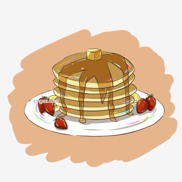 手绘原创食物卡通食品素材黄油蜂蜜草莓松饼png搜索网 精选免抠素材 透明png图片分享下载 Pngss Com