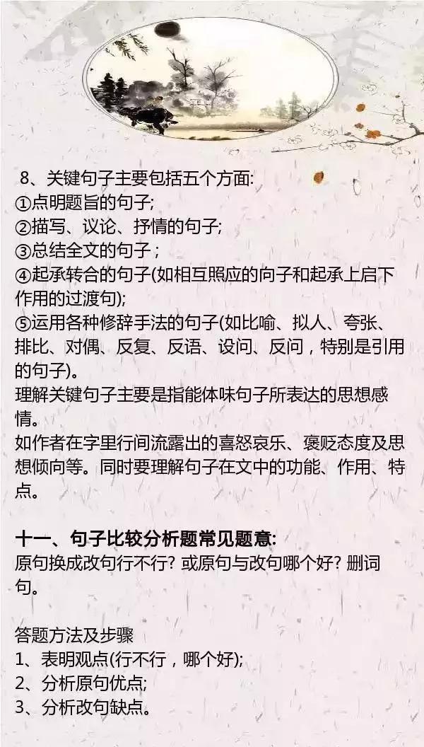 阅读理解的24个万能答题公式