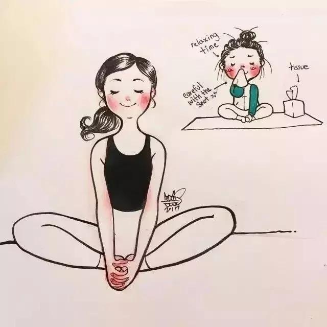 瑜伽版插画