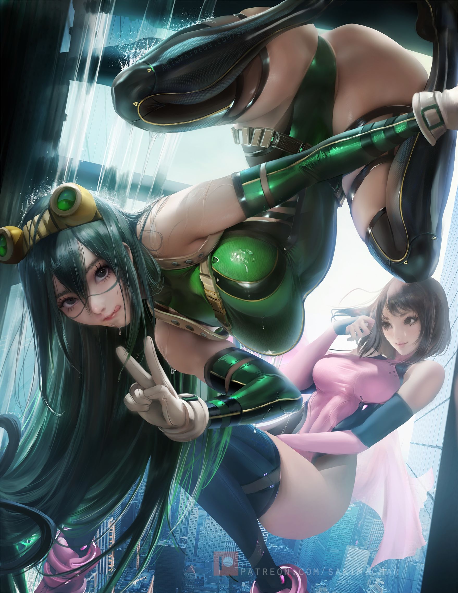 Tsuyu-Himiko-Ochaco-Sakimichan-My-Hero-Academia