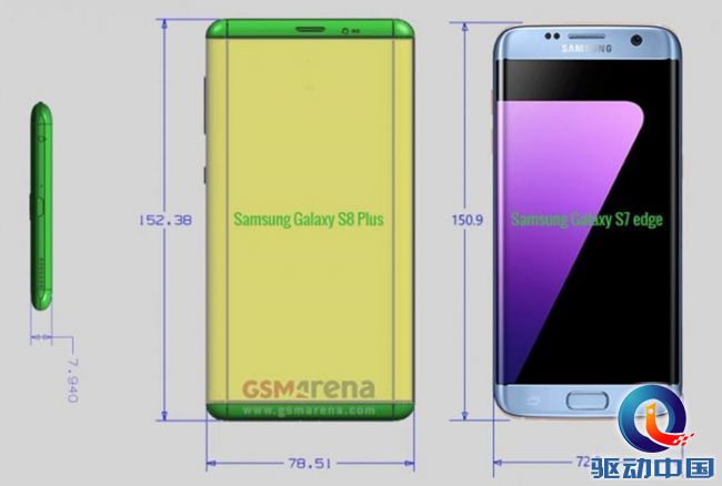 较大配6.3英寸屏！三星Galaxy S8再曝震撼人心新作用