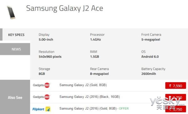 三星新手入门手机上Galaxy J2 Ace印尼开售 860元