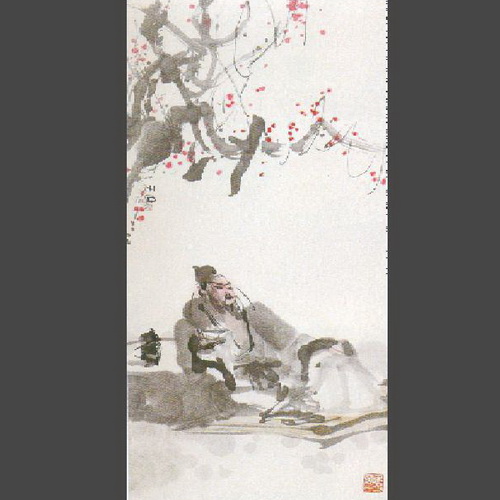 国画人物：高士对坐放清歌，墨池挥毫映成趣
