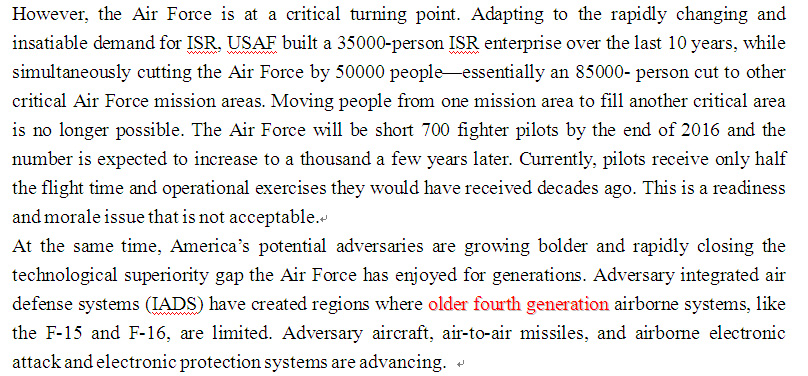 美空军权威学术机构已将F16划为四代机，战斗机划代已不必纠结