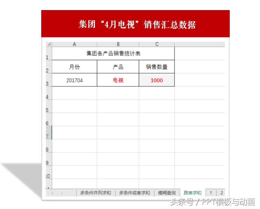 哇，Sumifs函数原来可以“跨表求和”也！