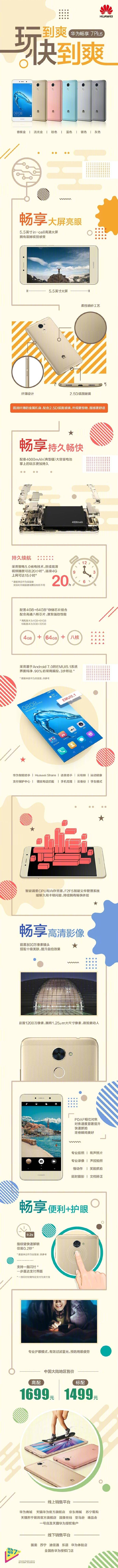 华为畅享7Plus公布，骁龙435市场价1499起