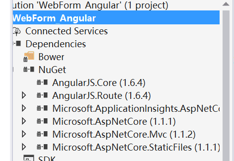 .net core+angularjs windows