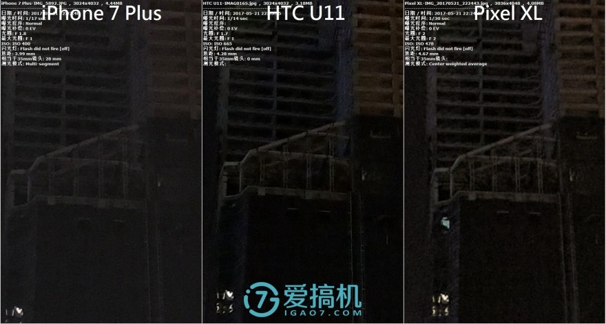 逆袭！HTC U11-Pixel XL-iPhone夜拍对比