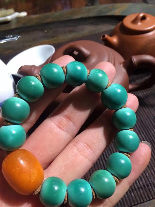 配串必搭绿松石,与众不同美到哭(老料珠子图片价格) 第6张