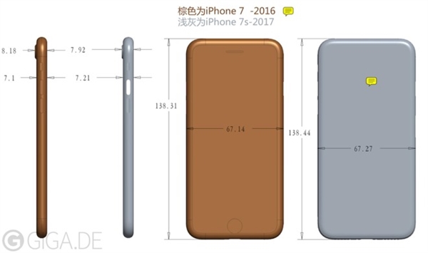 iPhone 7s外观设计基础明确，适用无线快速充电技术