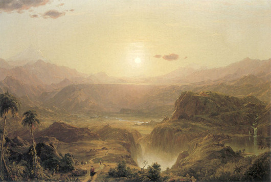 美国哈德逊河的经典风景油画
