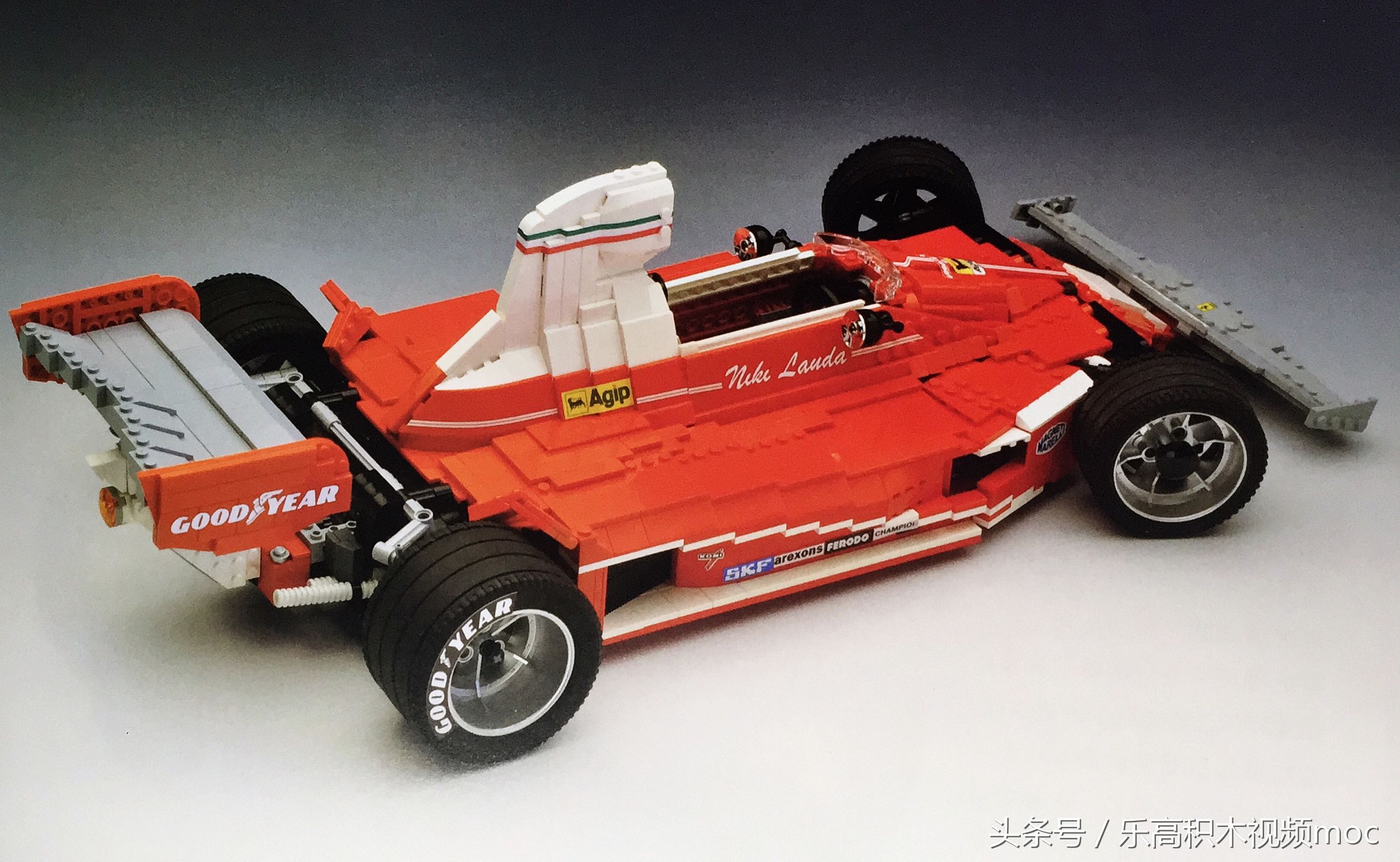 乐高moc仿真模型大赏，1974年的经典法拉利方程式赛车312T