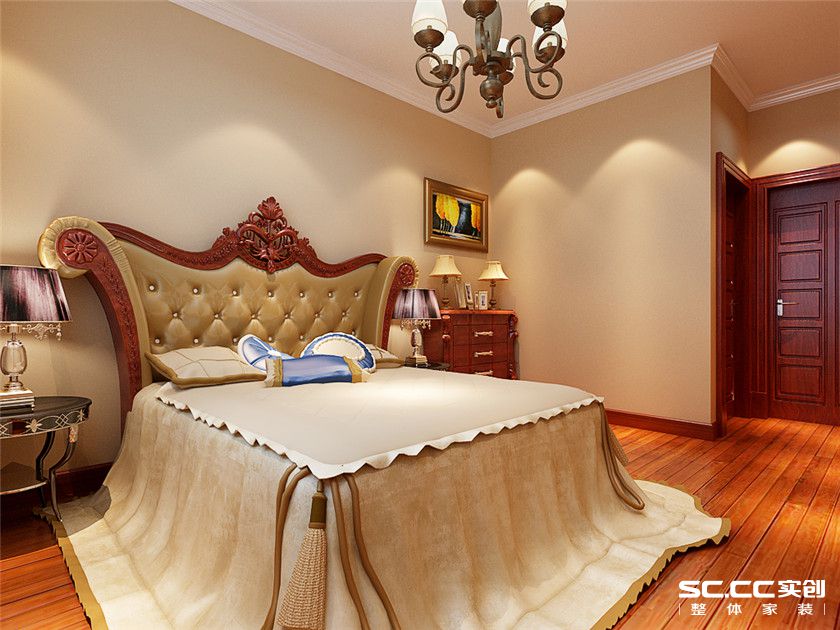 上海实创装饰祥和公寓152平三居室美式风格二手房装修设计
