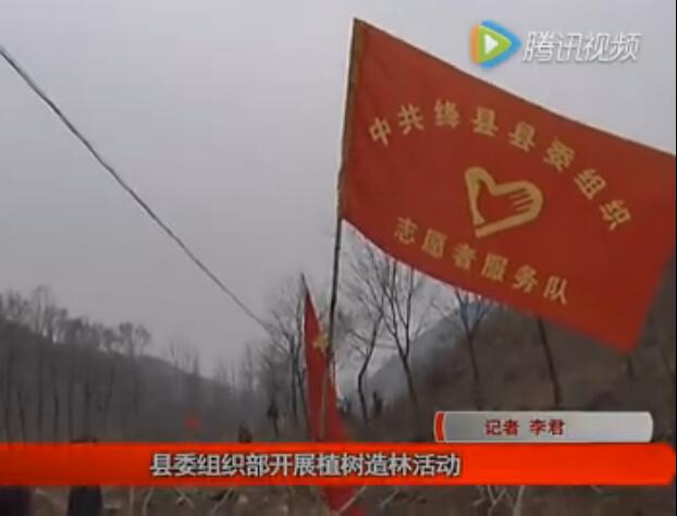 绛县县委组织部志愿服务队在帮扶村开展义务植树活动