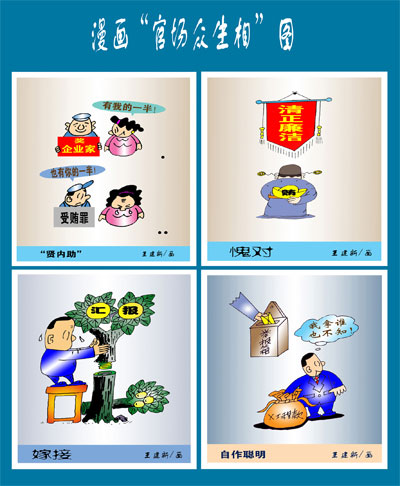 天天漫画网:王建新漫画《五彩斑斓的无声语言》