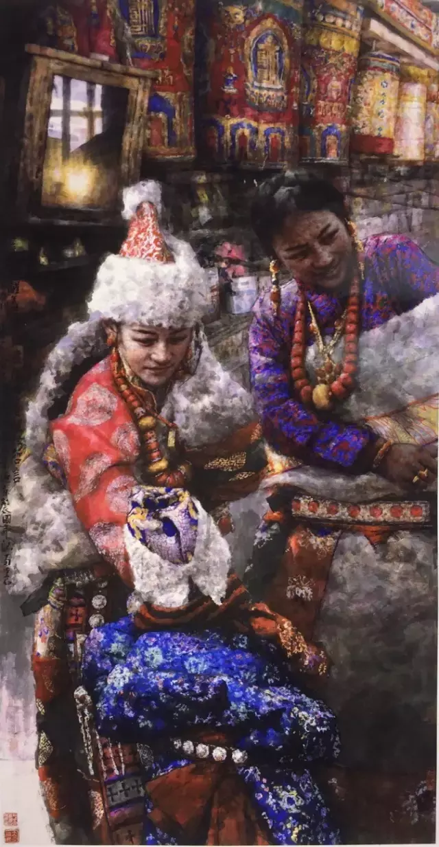 醉心甘南民族风情，著名画家南海岩用笔墨描绘藏民的幸福生活