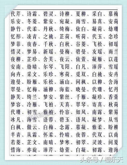 有了这些好听又有内涵的名字，家长给孩子取名不用愁了