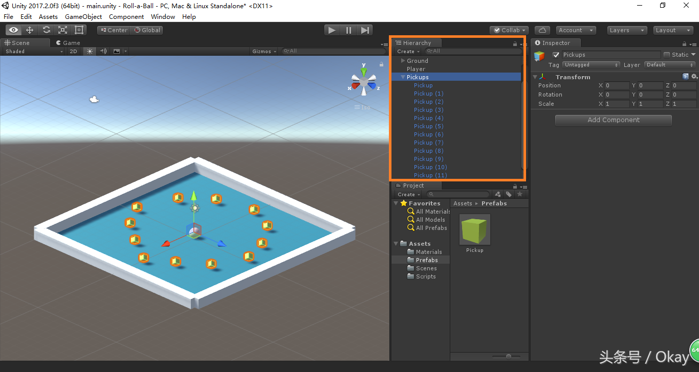 Unity3D入门：手把手教你开发你的第一款游戏——Roll-a-Ball