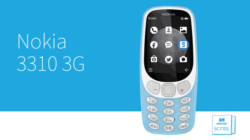 展讯用自主创新传奇經典：Nokia 3310 3G