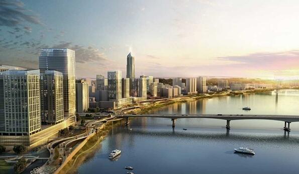 河东风光带沿江中路拓宽改造，新建成城市阳台！